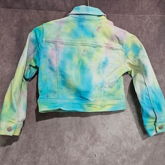 Kid's Girls Custom Tie Dye Jean Jacket Small (6/7) - Picture 4 of 4